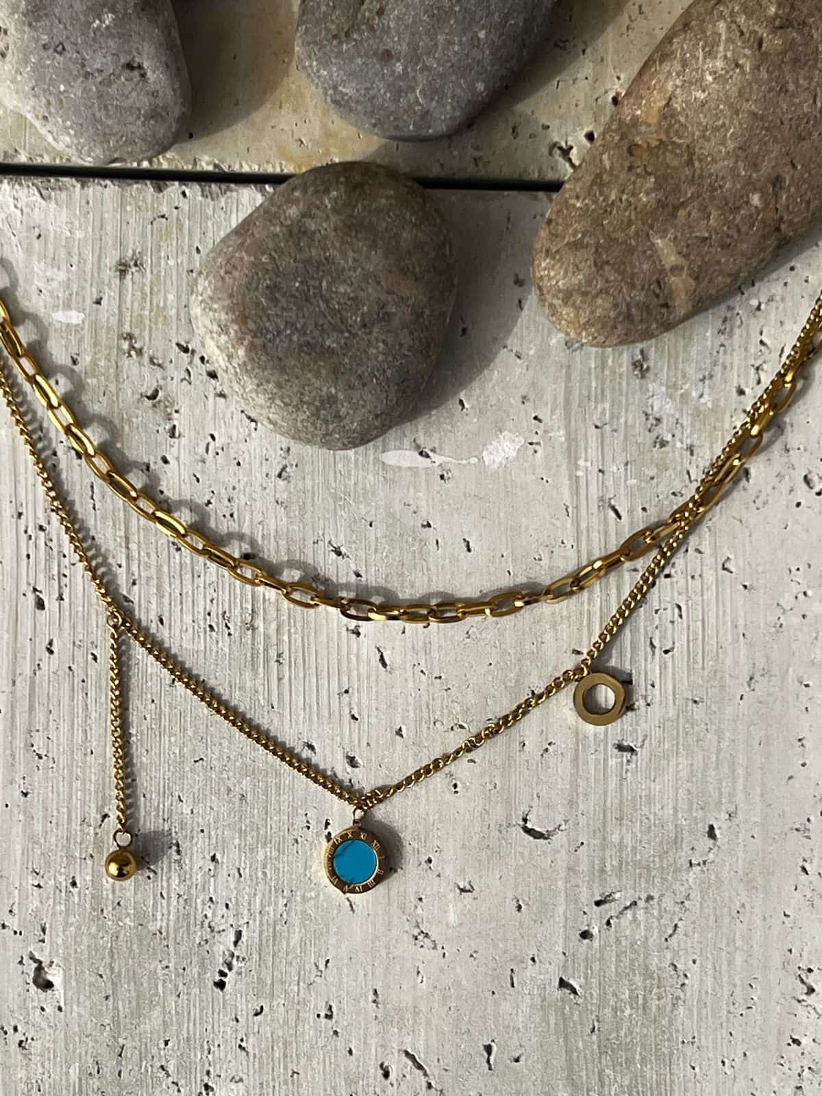 Azure Orbit Dual Necklace - ShopLovii
