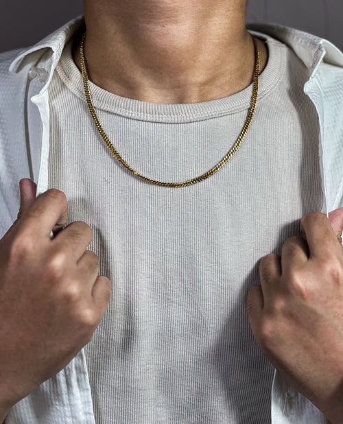 DOUBLE LINK CHAIN · 3MM (GOLD)