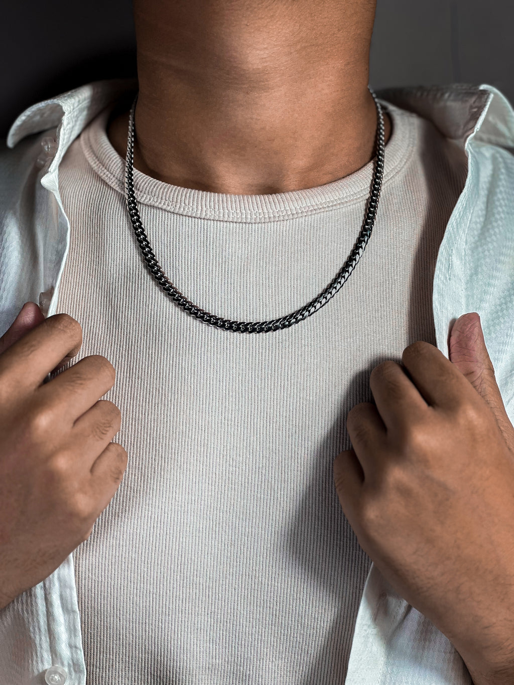 CLOSED CUBAN CHAIN · 5MM (SILVER)