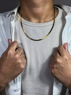 FLAT CURB CHAIN · 3MM (GOLD)