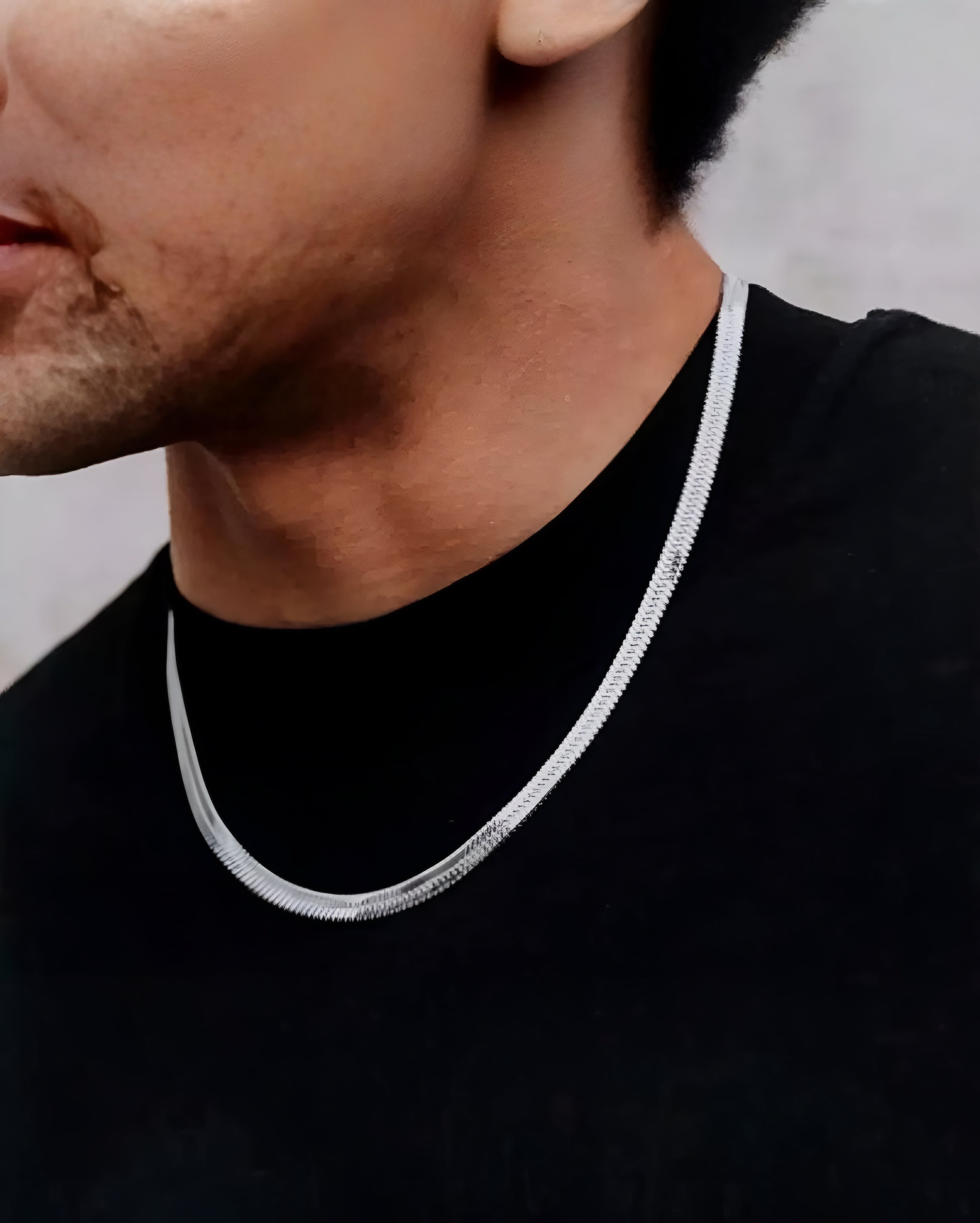 HERRINGBONE 3MM CHAIN (SILVER)