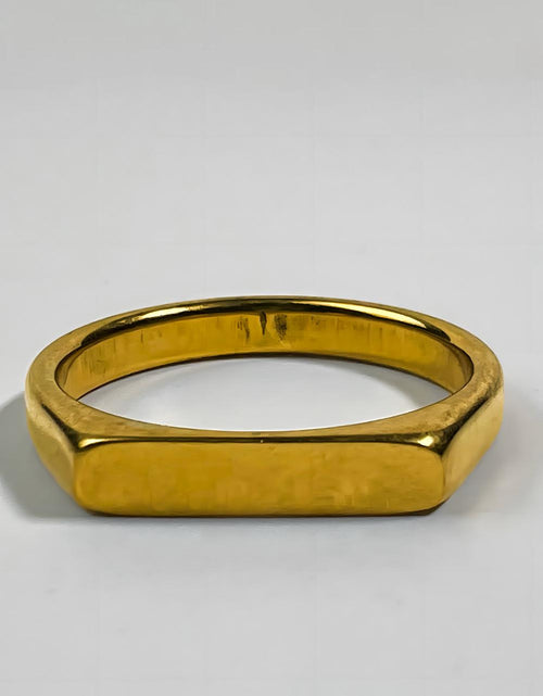 BAR SIGNET RING (GOLD)