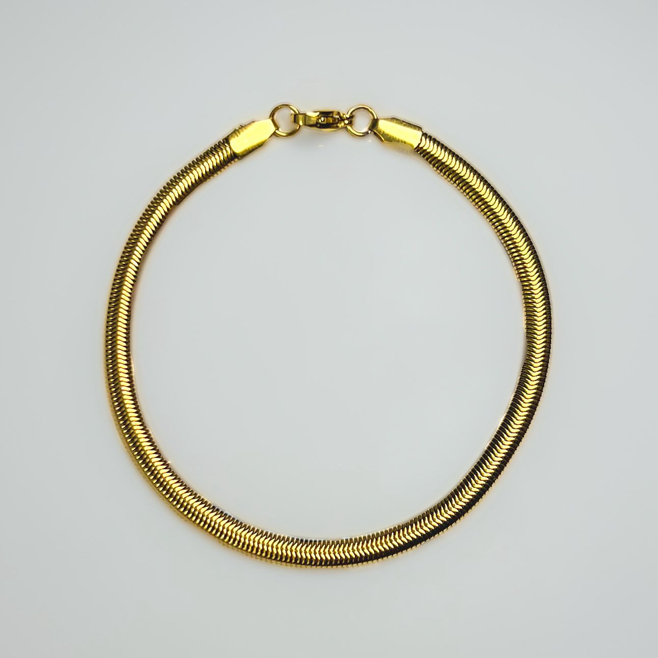 FLAT SNAKE BRACELET · 3MM (GOLD)